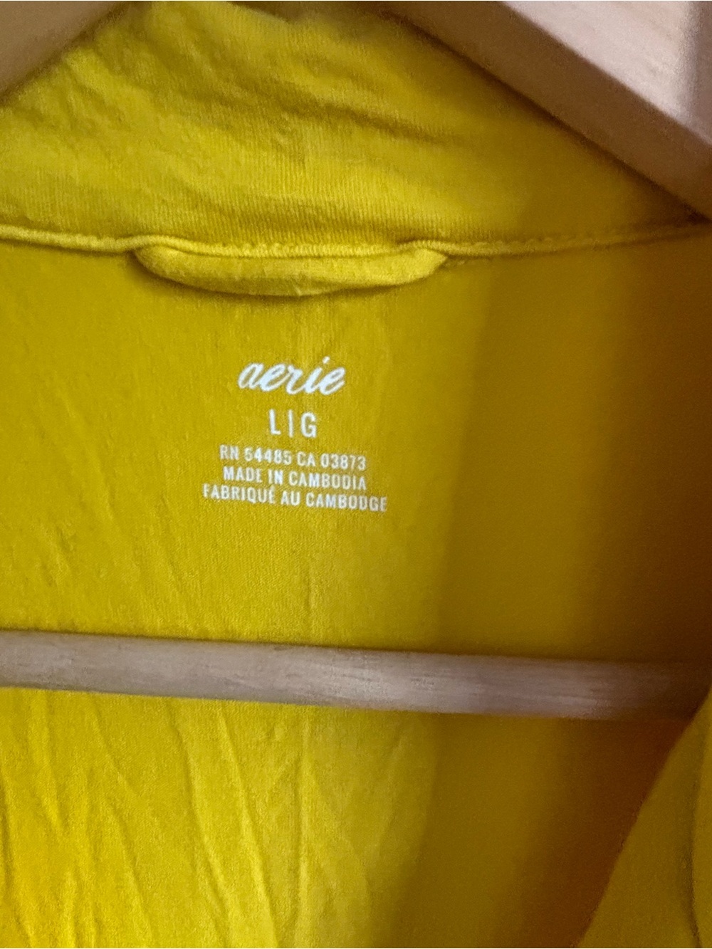 American Eagle Outfitters Yellow Short-Sleeve Piped Pajama pair top & shorts - Picture 12 of 12